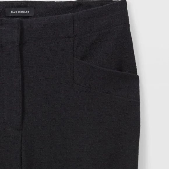 Club Monaco Textured Slim Trouser in Black Size 6 - Picture 5 of 15